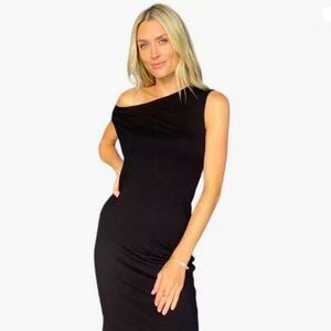 Six Fifty Cold Shoulder/ Side Slit Dress